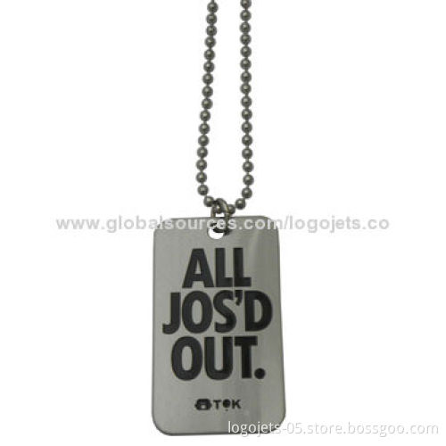 Iron/Aluminum/Brass Dog Tags with Soft Enamel Color Filling and Printing